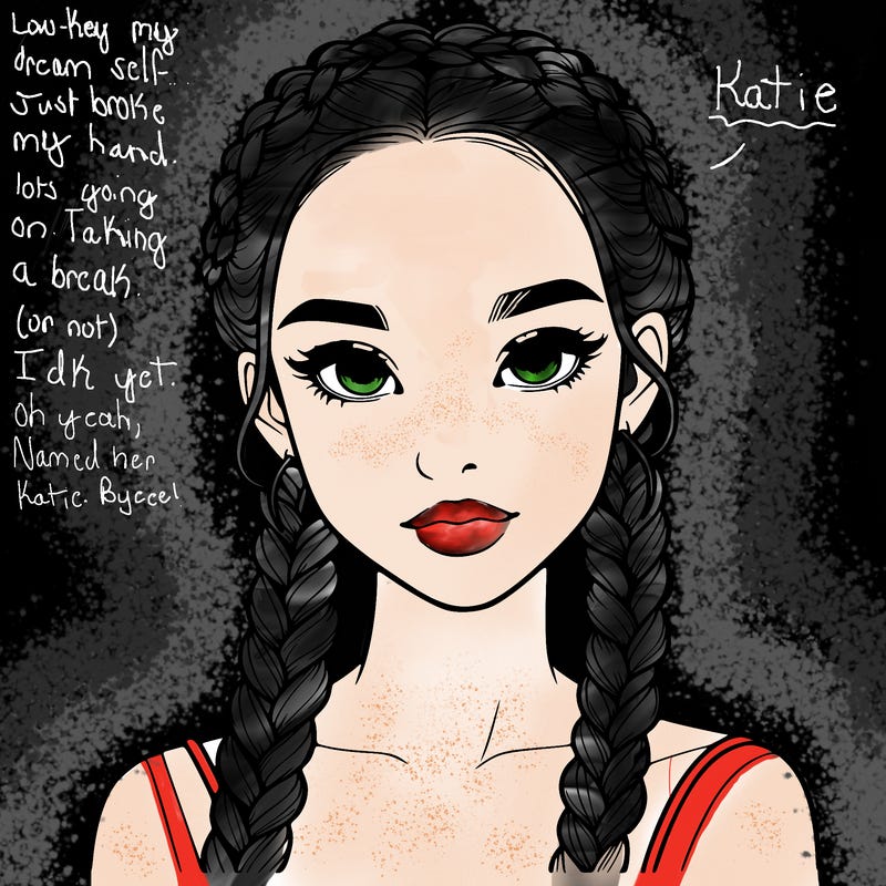 realistic girl with braids