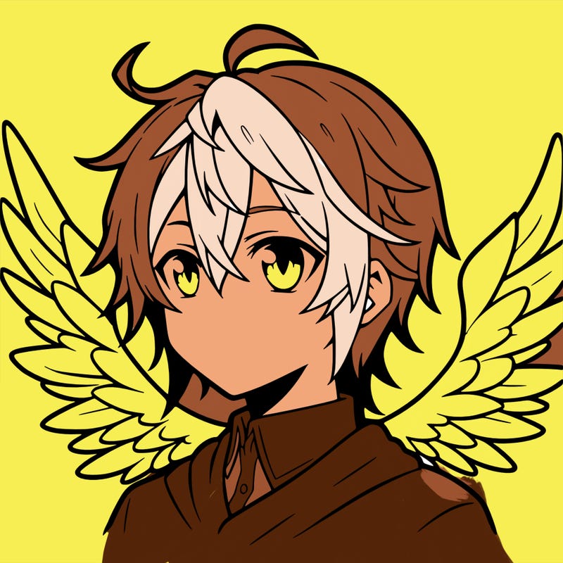 anime boy with wings