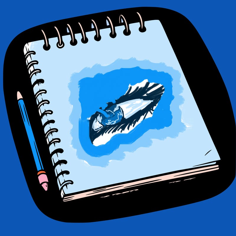 a blank sketch pad