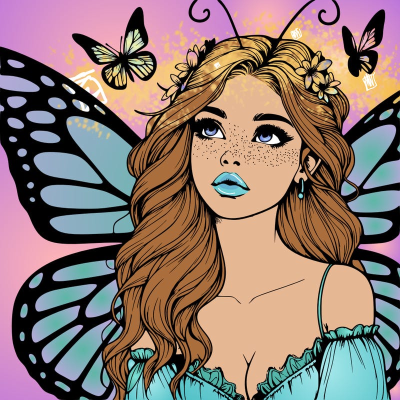 butterfly fairy realistic girl