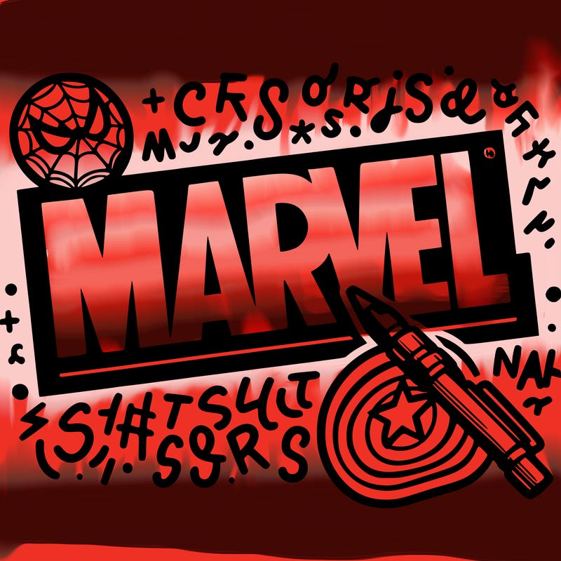 marvel logo writeing