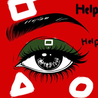 eye closed realistic