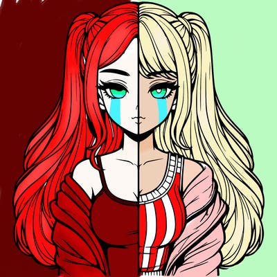 realistic girl split