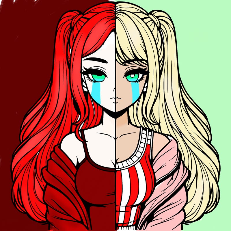 realistic girl split