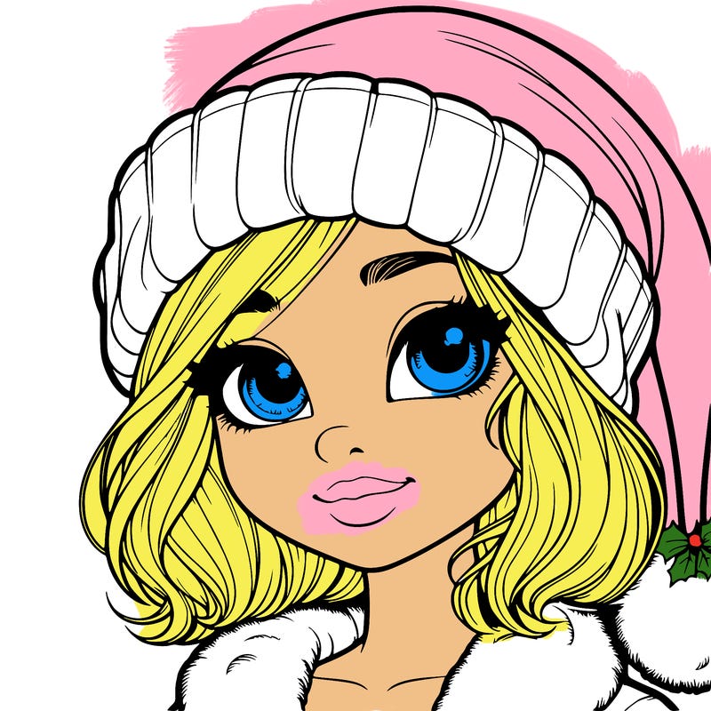 realistic christmas girl