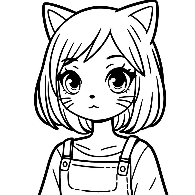 a human cat girl