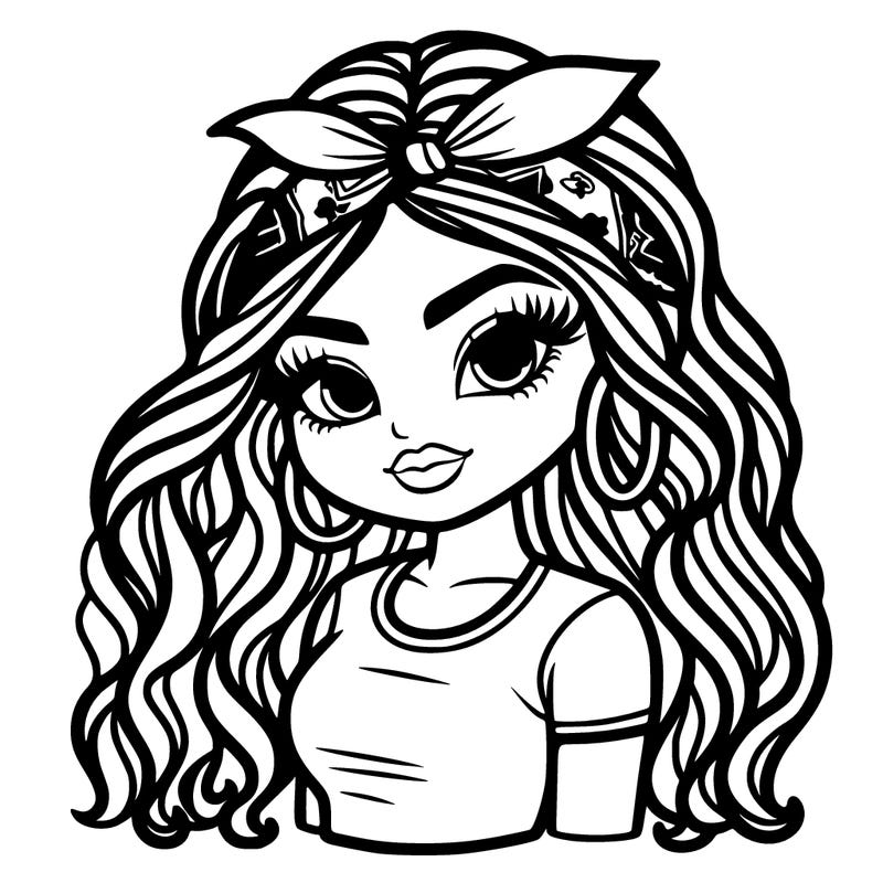 chicana girl with long hair and chicano style