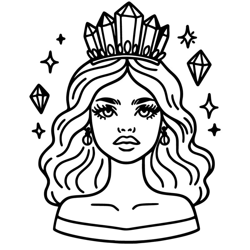 woman with crystal crown