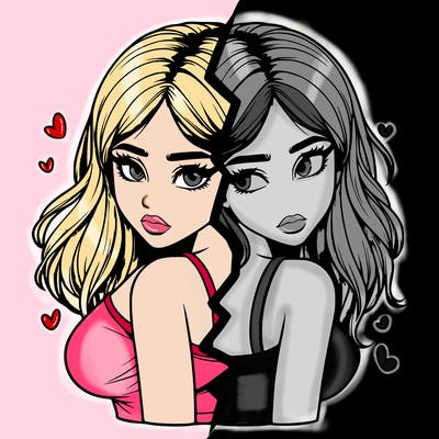 realistic girl split