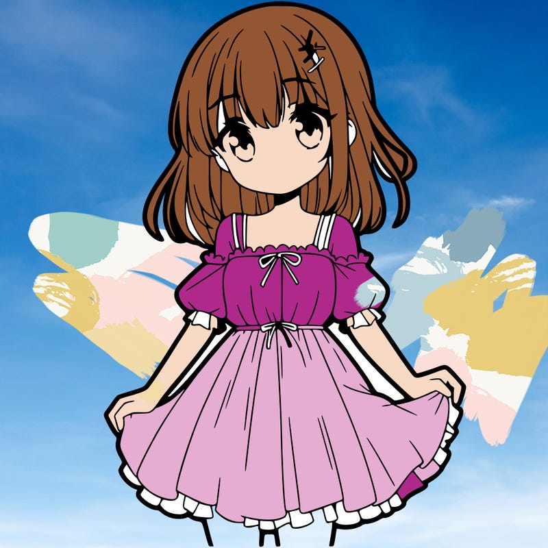 anime girl with dress