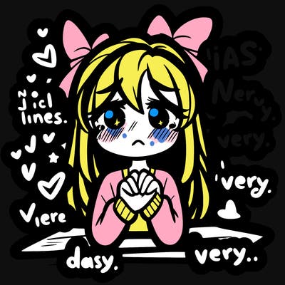 very very, very very hard girl drawing