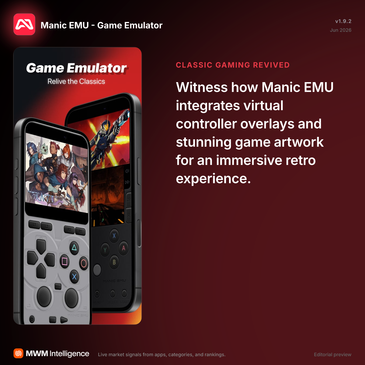 Manic EMU - Game Emulator - Entertainment App | MWM