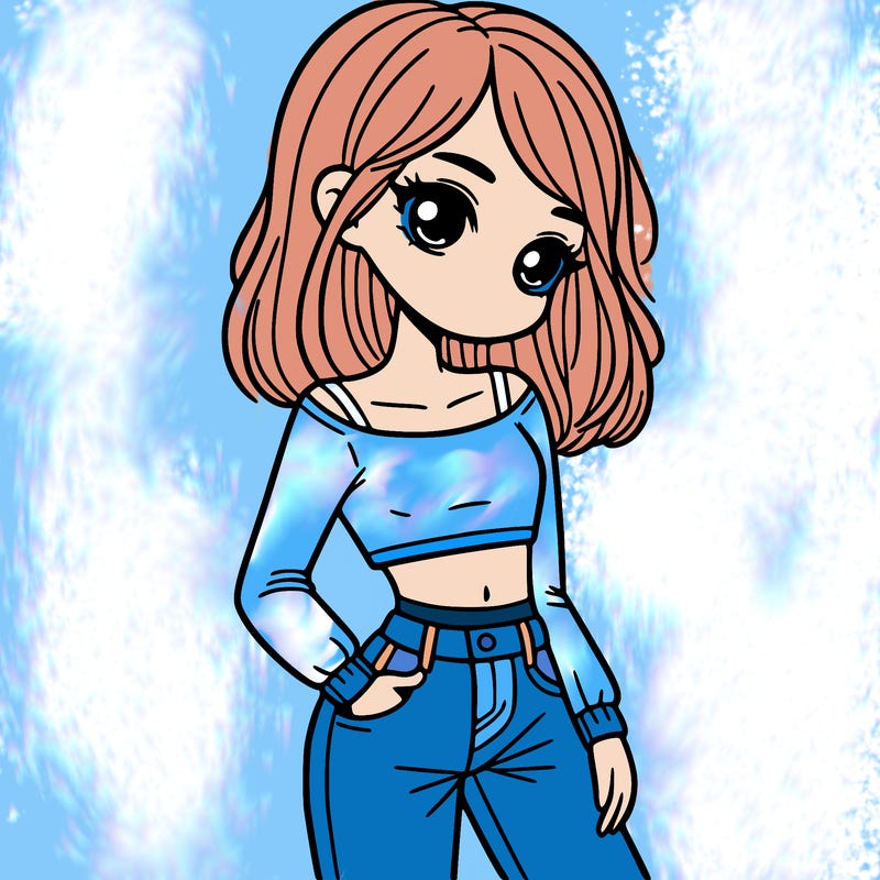 girl teenager with a crop top and flare jeans