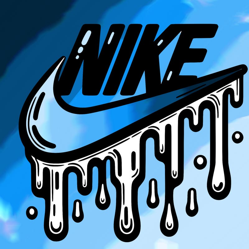 dripping nike logo