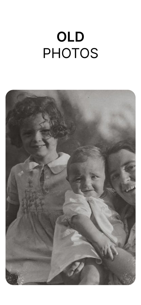 Remory: Colorize & Animate - A vintage black and white photo of a mother and two children