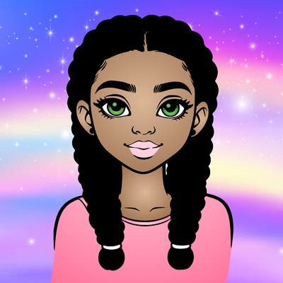 realistic girl with braids