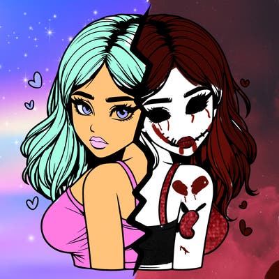 realistic girl split