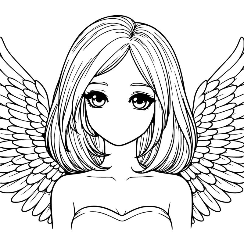 realistic girl with wings