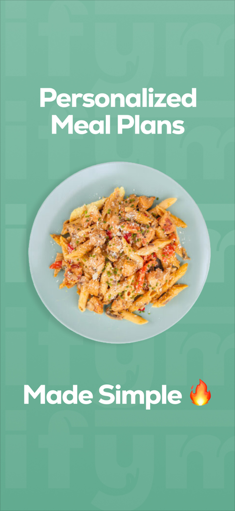 Un plato de pasta que representa un plan de comidas personalizado de la app IIFYM