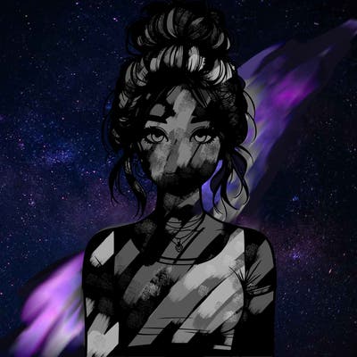 realistic girl with messy bun and croptop