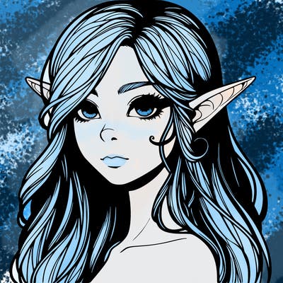 elf girl realistic dark fantasy