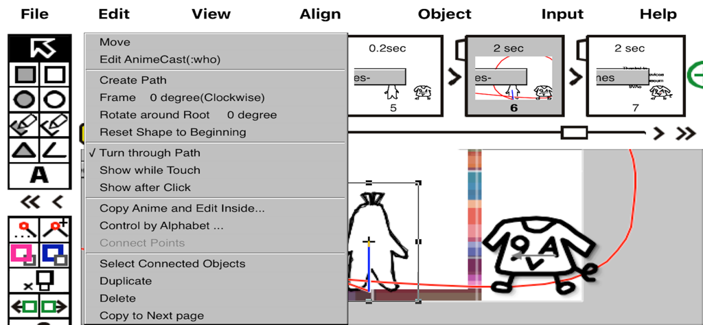 9VAePro - 9VAePro App-Oberfläche, die Vektor-Animationswerkzeuge und eine Zeitleiste zeigt