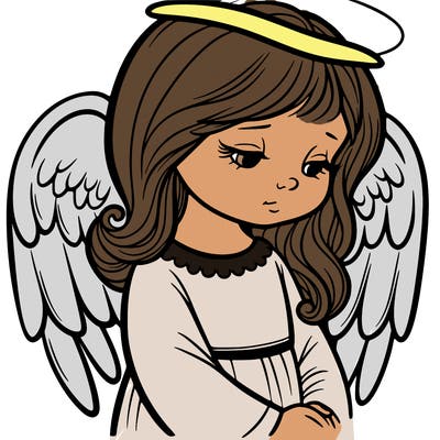 angel looking down from above