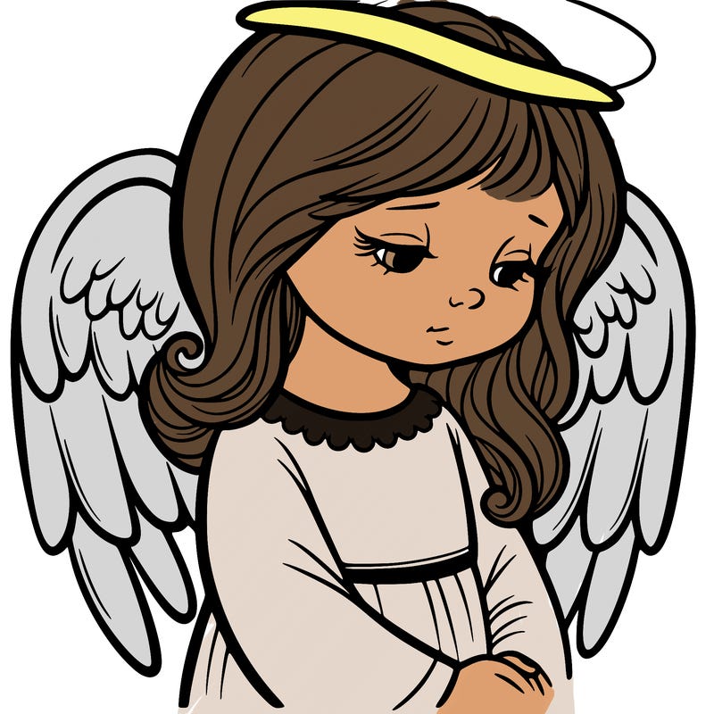 angel looking down from above