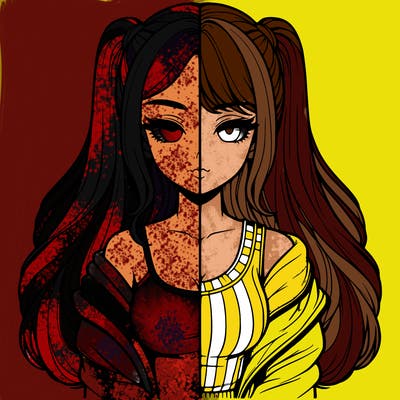 realistic girl split