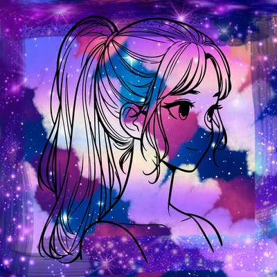 a realistic girl with a ponytail