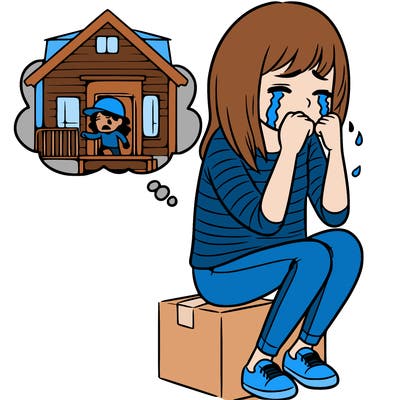 a friend crying because her friend is moving house