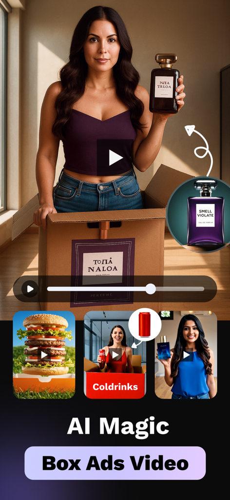 CGI Video Ads Maker - VFX Ads - ソーシャルメディアマーケティング用AI搭載CGIボックス広告動画メーカー