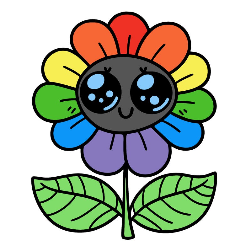 flower with eyes