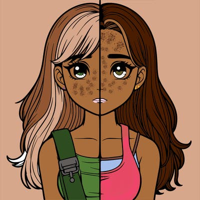 realistic girl split