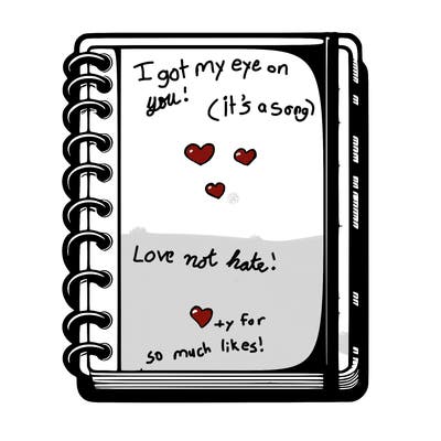 blank, realistic notebook