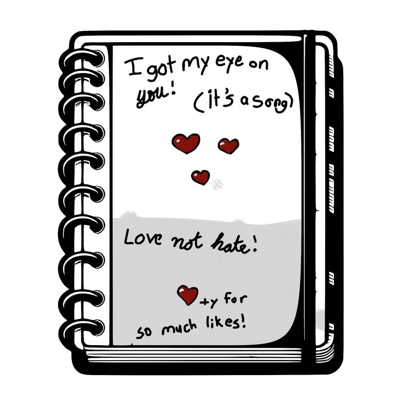 blank, realistic notebook