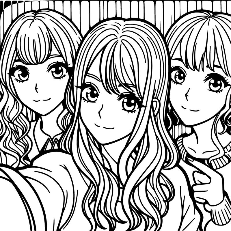 selfie manga girls