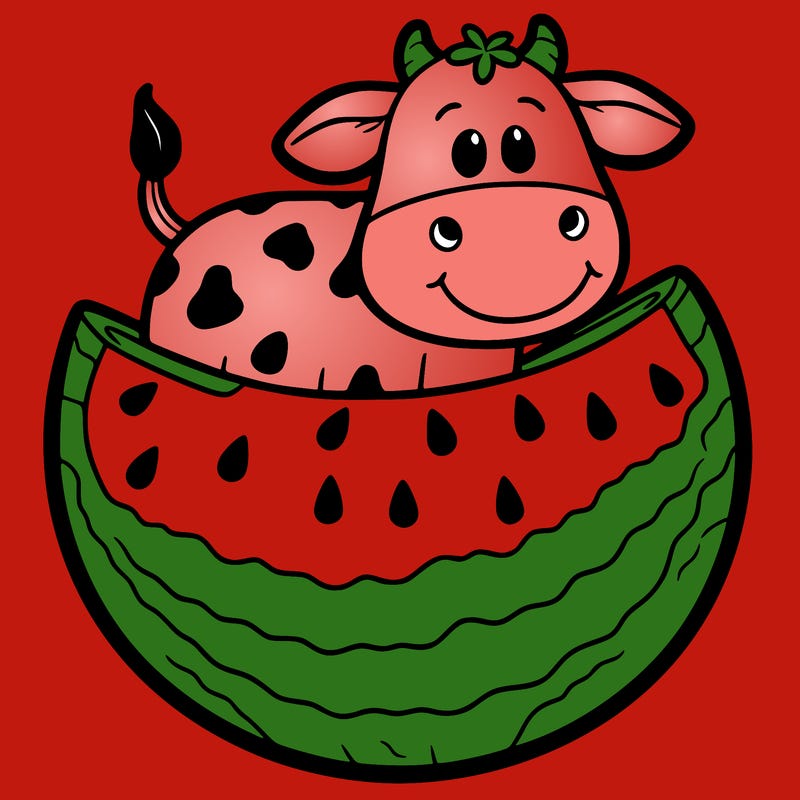 watermelon cow