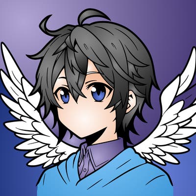 anime boy with wings