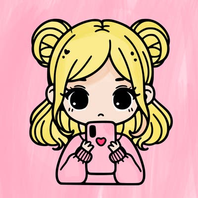 girl holding a phone
