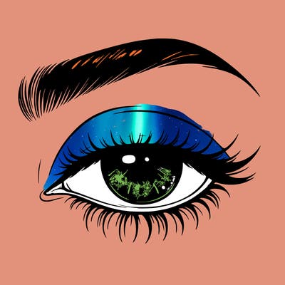 eye closed realistic