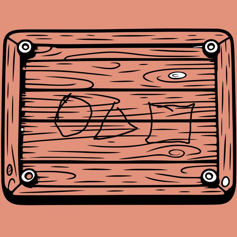 a rectangular wooden board