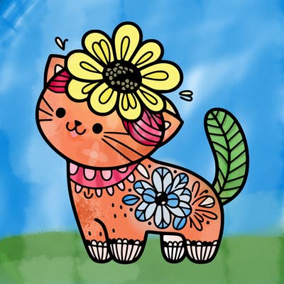 flower cat