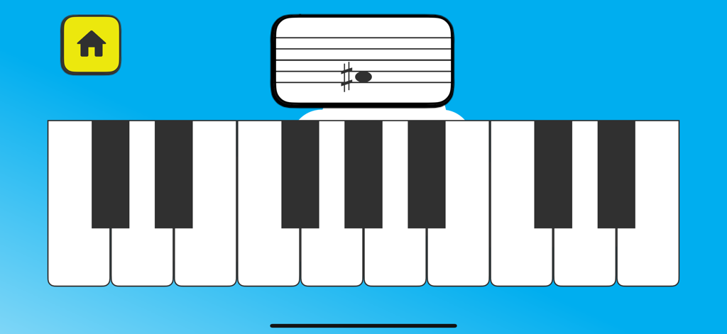 ABC for kids (RU) - Interactive piano keyboard and music note in the ABC for kids Russian language learning app