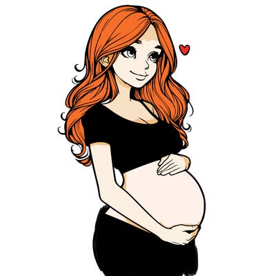 realistic pregnant girl
