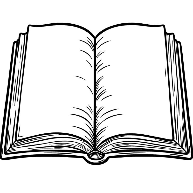 a  blank open book