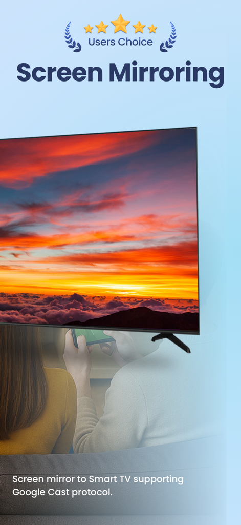 iPhone screen mirroring to a smart TV using Google Cast protocol