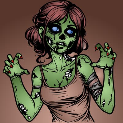 realistic zombie girl
