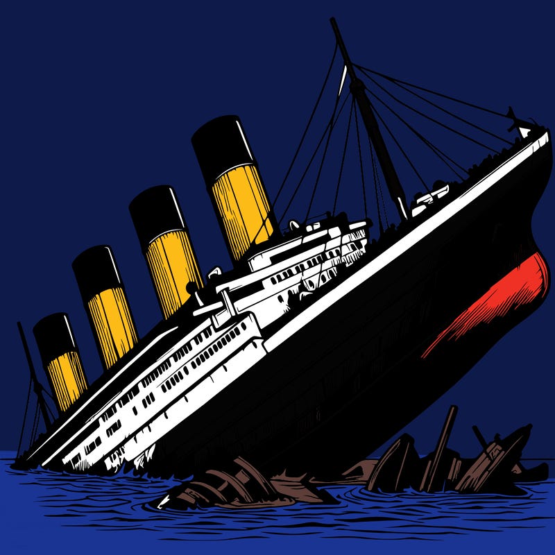 realistic titanic sinking
