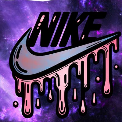 dripping nike logo